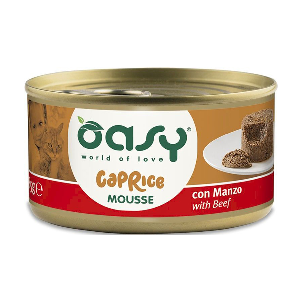 Вологий корм для кішок Oasy з яловичиною, 85 г